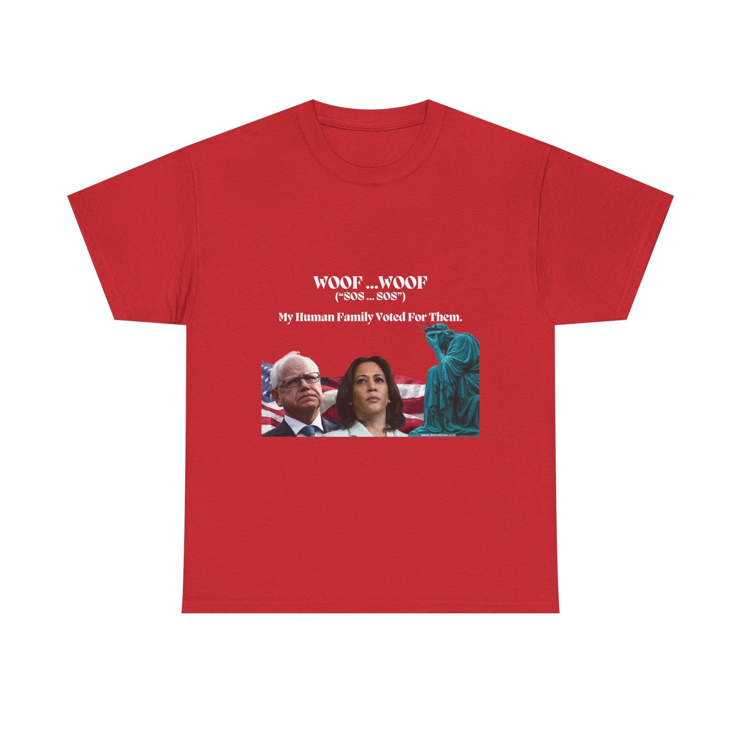 Political Humor Unisex Heavy Cotton Tee - "Woof Woof (Sos)"