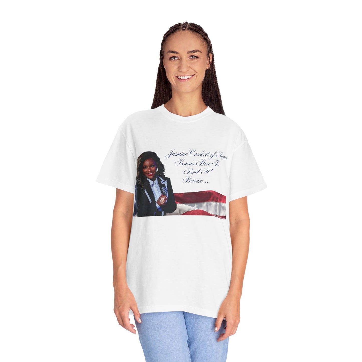 Patriotic Unisex Garment-Dyed T-shirt - 'Junior Cadet of Texas' Design