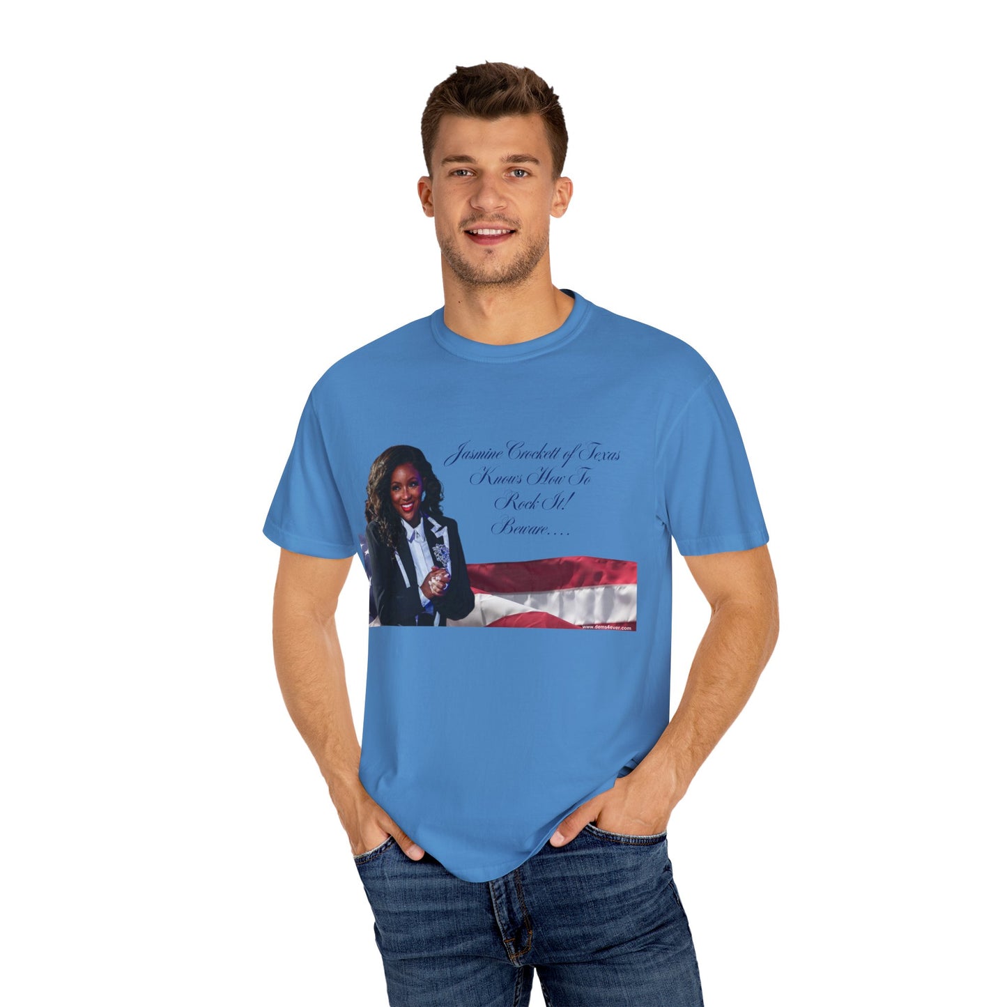 Patriotic Unisex Garment-Dyed T-shirt - 'Junior Cadet of Texas' Design