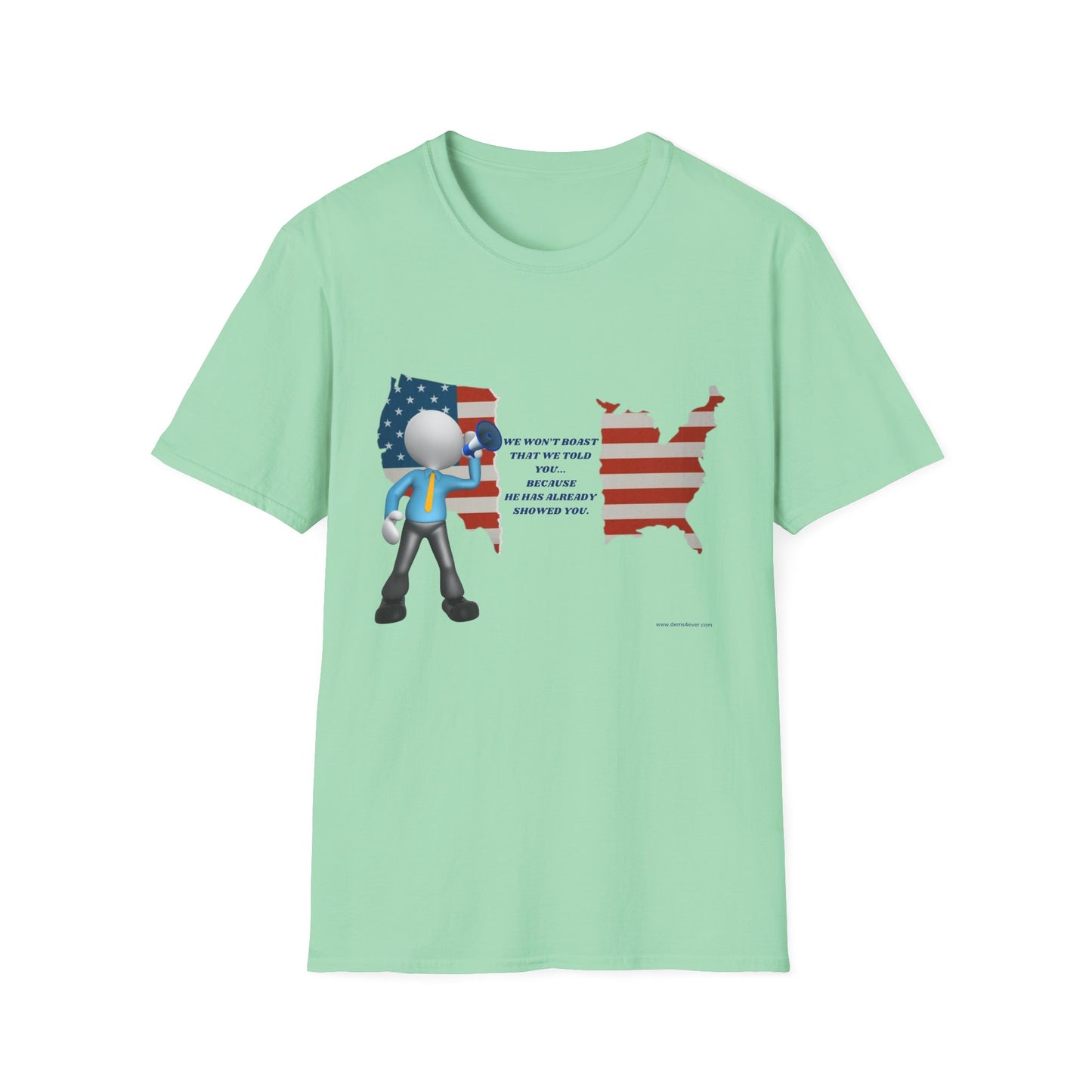 Patriotic Unisex Softstyle T-Shirt – Celebrate Unity & Inspiration