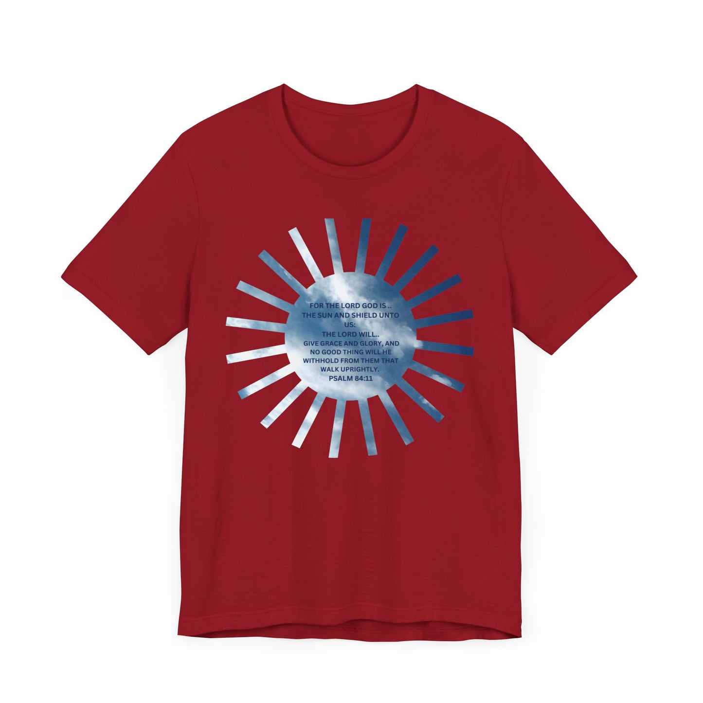 Inspirational Quote T-Shirt - Unisex Short Sleeve Tee with Psalm 84:11 Design
