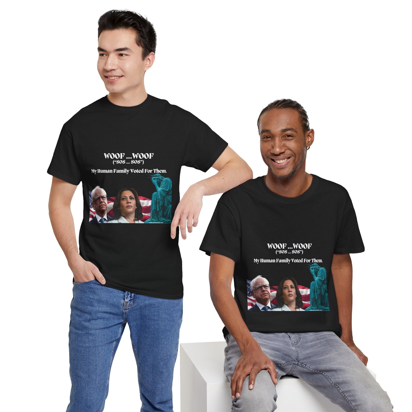 Political Humor Unisex Heavy Cotton Tee - "Woof Woof (Sos)"