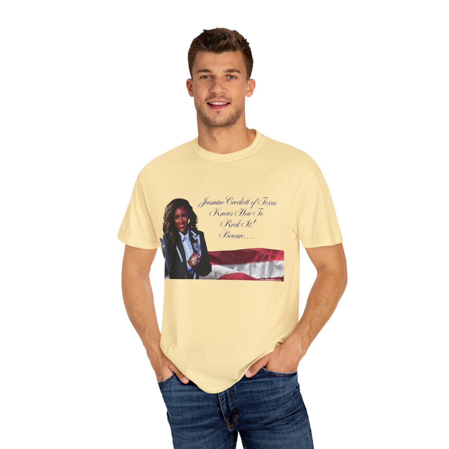 Patriotic Unisex Garment-Dyed T-shirt - 'Junior Cadet of Texas' Design