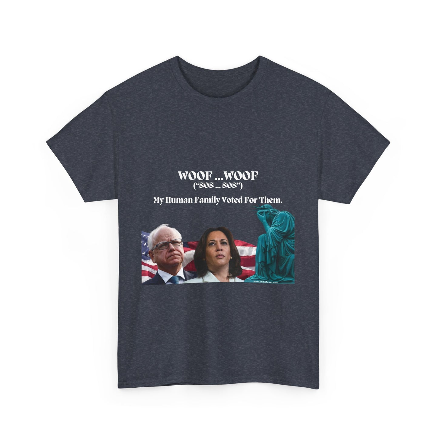 Political Humor Unisex Heavy Cotton Tee - "Woof Woof (Sos)"
