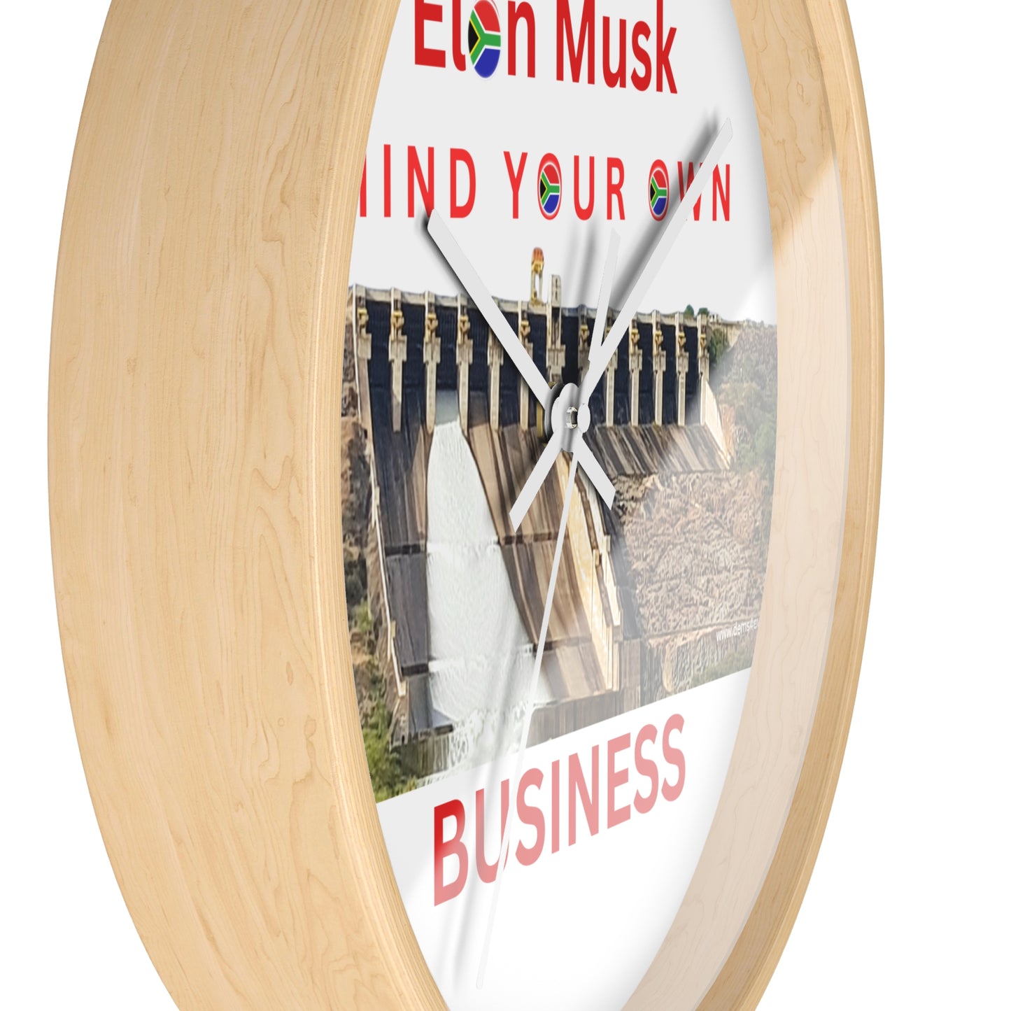 Elon Musk Mind Your Own Business Wall Clock - Motivational Home Decor