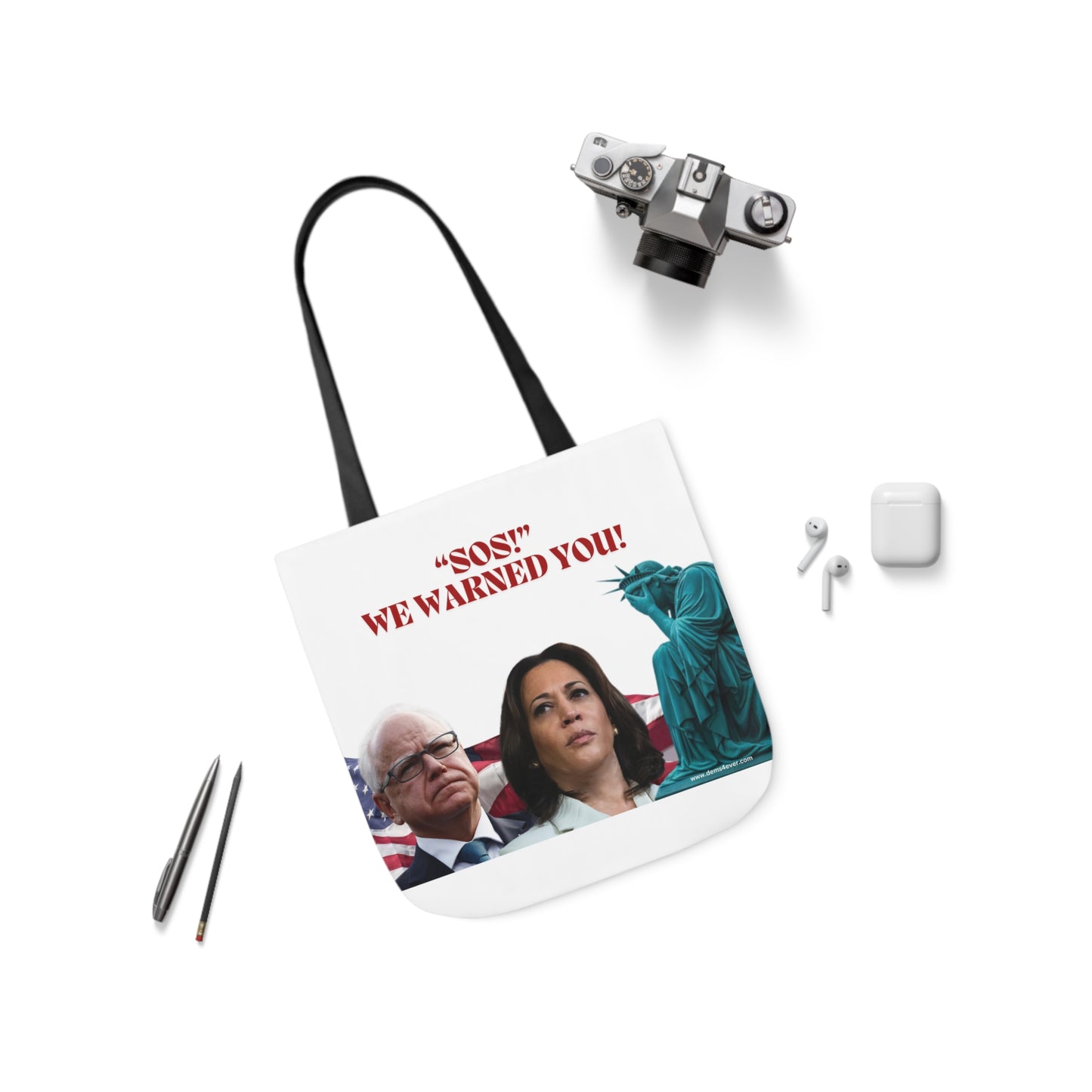 Canvas Tote Bag, 5-Color Straps