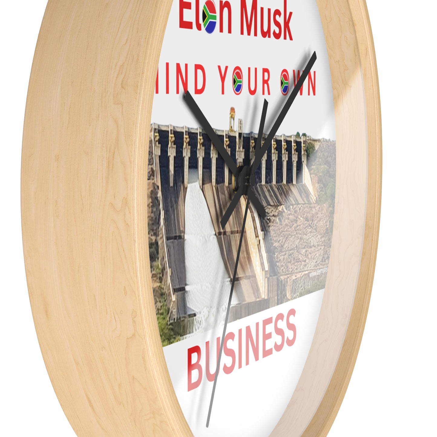 Elon Musk Mind Your Own Business Wall Clock - Motivational Home Decor