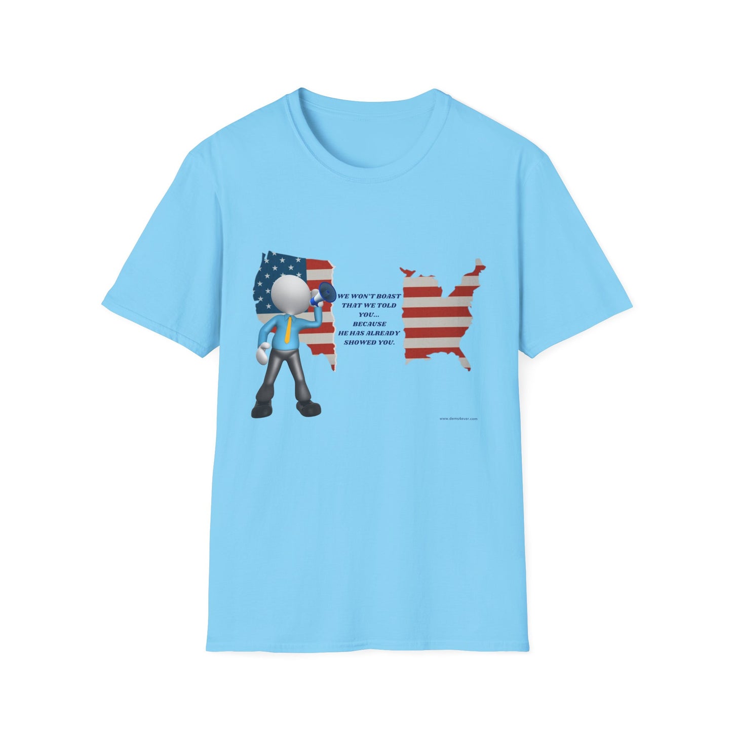 Patriotic Unisex Softstyle T-Shirt – Celebrate Unity & Inspiration